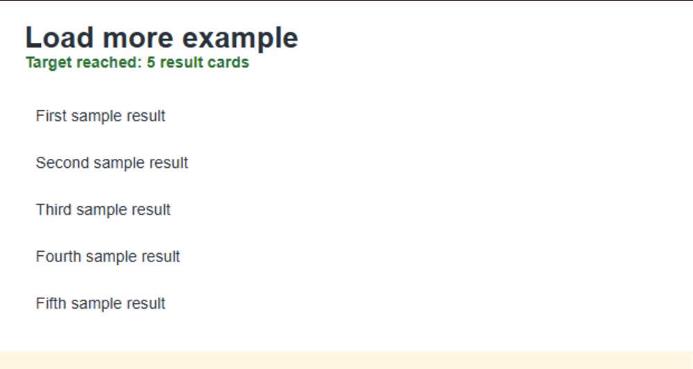 The source Preview after the Until Condition Loop reaches five visible results